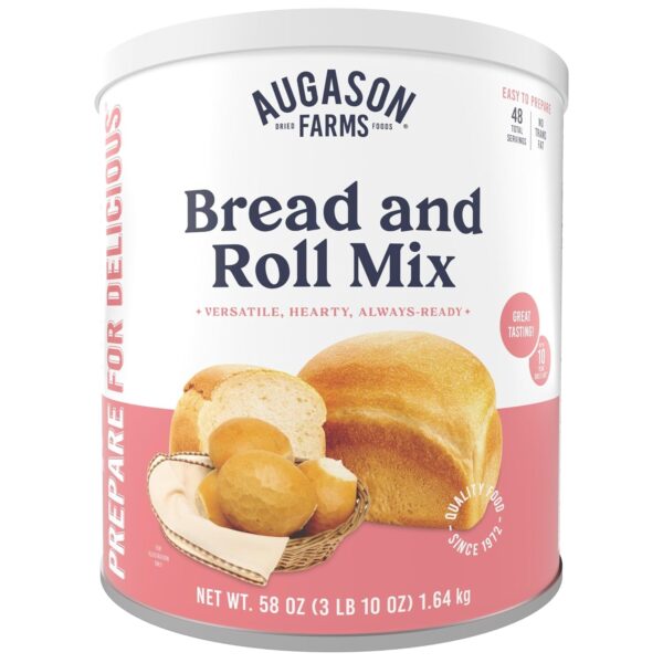 Augason Farms Bread and Roll Mix Can, Emergency Food Supply