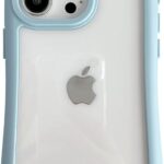 Cute Cat Ears Clear Phone Case Compatible with iPhone Case (Blue,for iPhone 14)