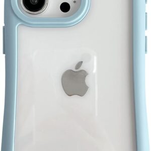 Cute Cat Ears Clear Phone Case Compatible with iPhone Case (Blue,for iPhone 14)