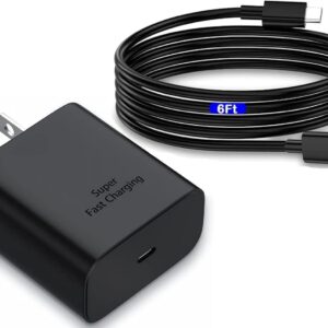 Samsung Charger Super Fast Charging 45W USB C Super Fast Charger with 6FT Type C Charger Cable Cord