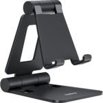 Fully Adjustable Foldable Desktop Phone Holder Cradle Dock Compatible with Phone 16 15 14 13 12 11 Pro Xs Xs Max Xr X 8, Nintendo Switch, All Phones