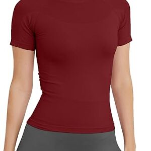 Seamless Workout Shirts for Women, Yoga Athletic Shirts Soft Gym Tops