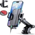 Upgraded 3-in-1 Car Phone Holder Mount [Powerful Suction] Phone Mount for Car Dashboard Air Vent Windshield