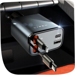 69W USB C Car Accessories Adapter for iPhone 16 USB C Charger Fast Charging