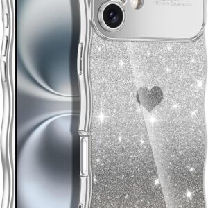 Protective Cover Slim Case for Apple iPhone 16 Plus 6.7 inch,Clear/Silver