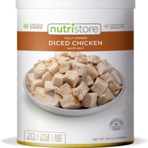 Nutristore Freeze-Dried Chicken - Storage Meat | 25-Year Shelf Life